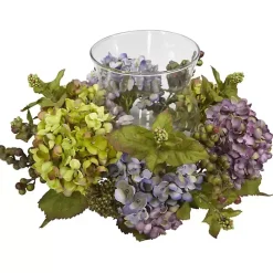 Hot Kirklands Home Multicolor Hydrangea and Berry Candle Centerpiece