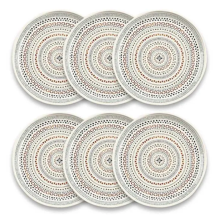 Best Kirklands Home color Melamine Malena Dinner Plates, Set of 6 Multi