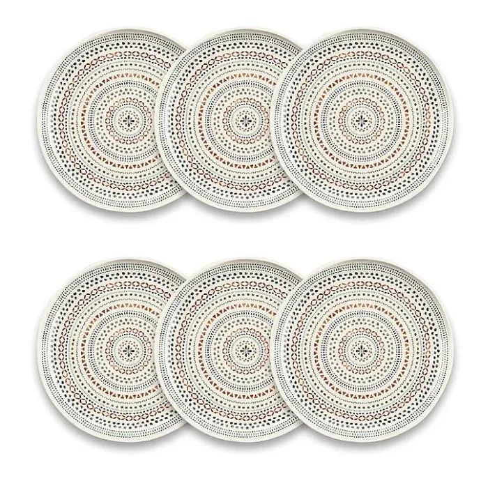 Online Kirklands Home color Melamine Malena Salad Plates, Set of 6 Multi