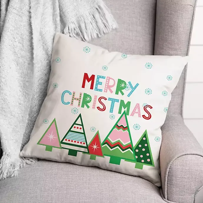 Online Kirklands Home Multicolor Merry Christmas Pillow