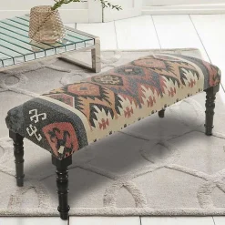 Online Kirklands Home Multicolor Southwestern Geometric Bench