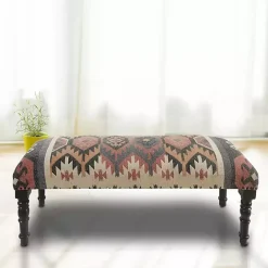 Online Kirklands Home Multicolor Southwestern Geometric Bench