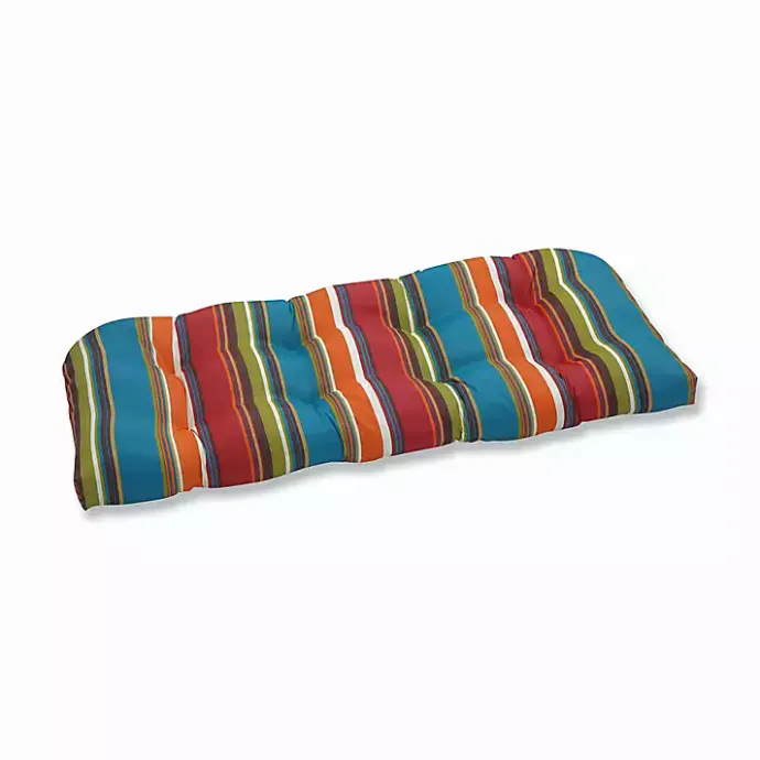Sale Kirklands Home Multicolor Striped Outdoor Loveseat Cushion
