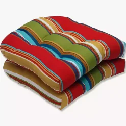 Clearance Kirklands Home color Striped Outdoor Seat Cushions, Set of 2 Multi