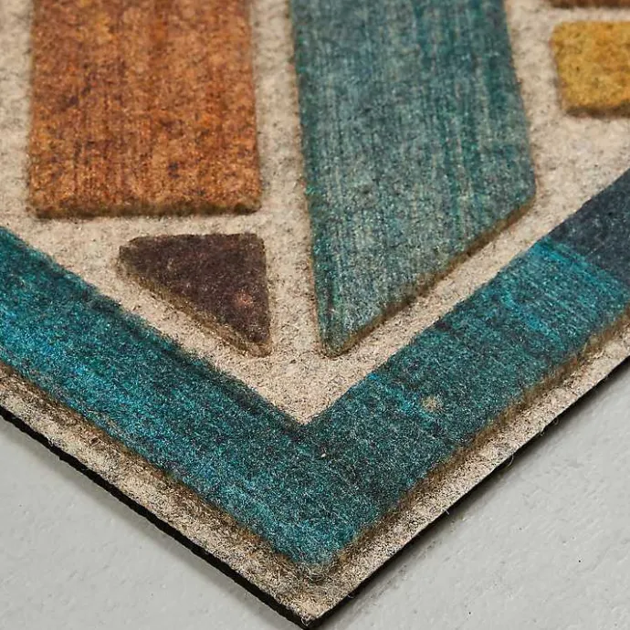 Best Kirklands Home color Woodblock Garden Doormat Multi