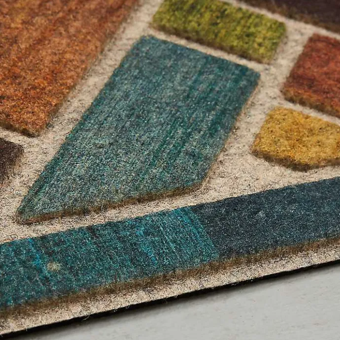 Best Kirklands Home color Woodblock Garden Doormat Multi