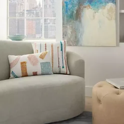 Clearance Kirklands Home Multicolor Woven Dotted Lines Pillow