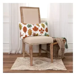 Sale Kirklands Home colored Leaves Harvest Throw Pillow Multi