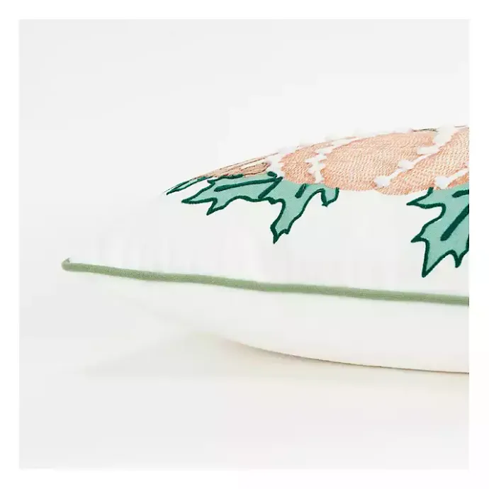 Outlet Kirklands Home colored Pumpkins Embroidered Throw Pillow Multi