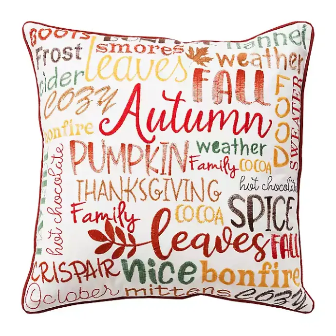 Sale Kirklands Home colored Sentiment Harvest Throw Pillow Multi