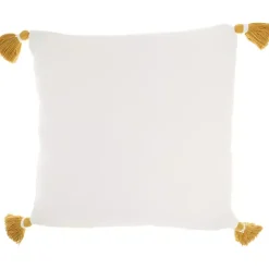 Sale Kirklands Home Mustard Stitched Lattice Throw Pillow