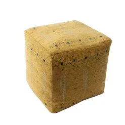 Discount Kirklands Home Mustard Bohemian Ultra-Soft Pouf Yellow