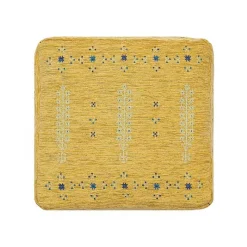 Discount Kirklands Home Mustard Bohemian Ultra-Soft Pouf Yellow