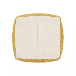 Discount Kirklands Home Mustard Bohemian Ultra-Soft Pouf Yellow