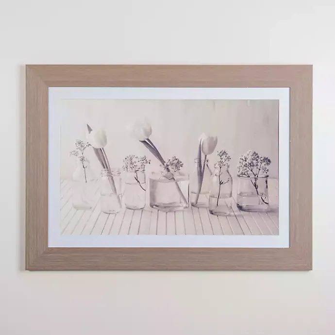 Sale Kirklands Home Muted Springtime Blooms Framed Art Print Gray