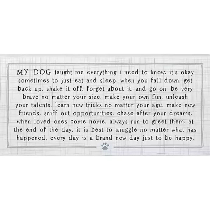 Sale Kirklands Home My Dog Taught Me Everything Wall Plaque