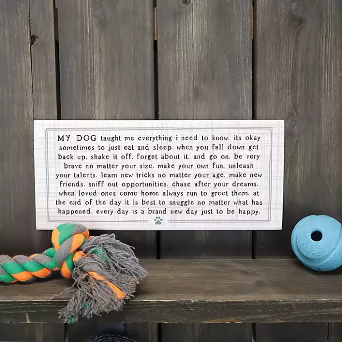 Sale Kirklands Home My Dog Taught Me Everything Wall Plaque