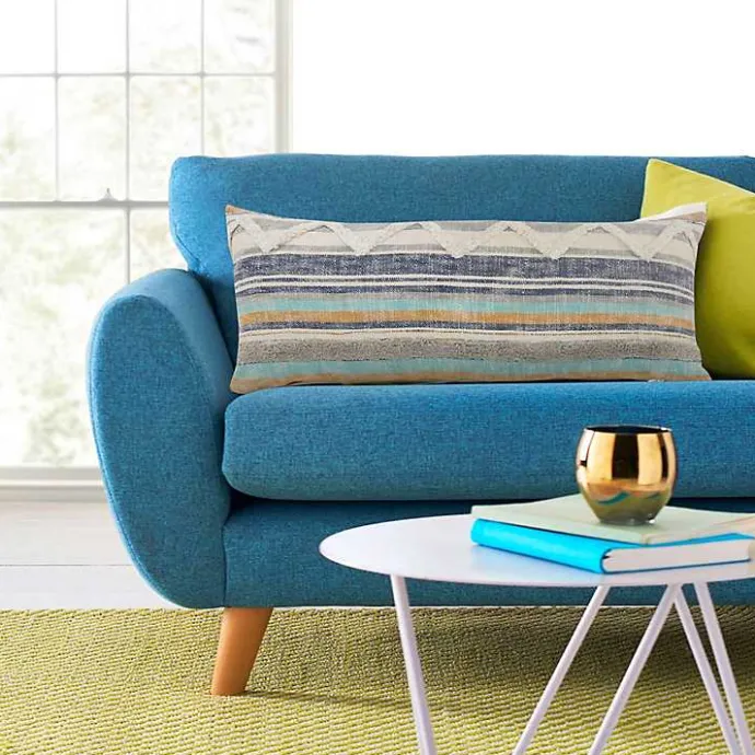 Hot Kirklands Home Myrtle Tufted Stripes Lumbar Pillow