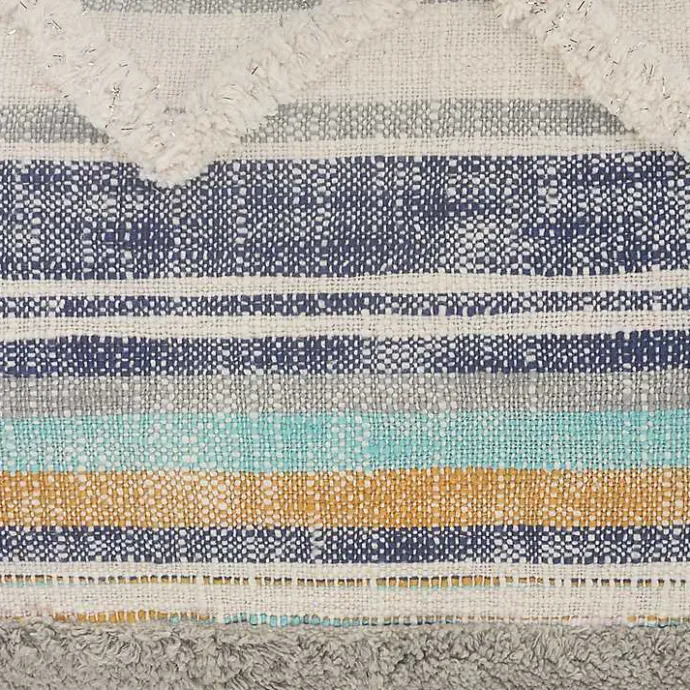 Hot Kirklands Home Myrtle Tufted Stripes Lumbar Pillow