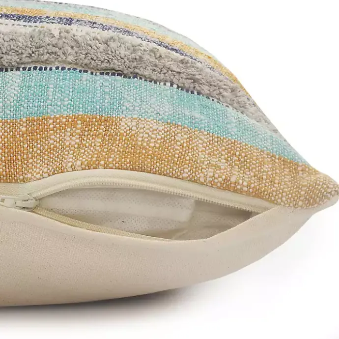 Hot Kirklands Home Myrtle Tufted Stripes Lumbar Pillow