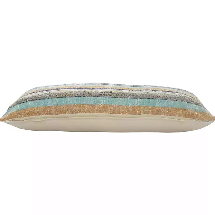 Hot Kirklands Home Myrtle Tufted Stripes Lumbar Pillow