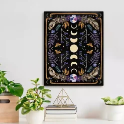 Discount Kirklands Home Mystical Moon Phases Canvas Art Print Black
