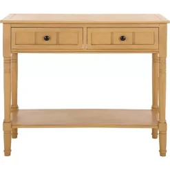 Clearance Kirklands Home Natural 2- Drawer Samantha Console Table Tan