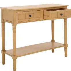 Clearance Kirklands Home Natural 2- Drawer Samantha Console Table Tan