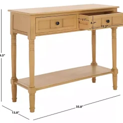 Clearance Kirklands Home Natural 2- Drawer Samantha Console Table Tan