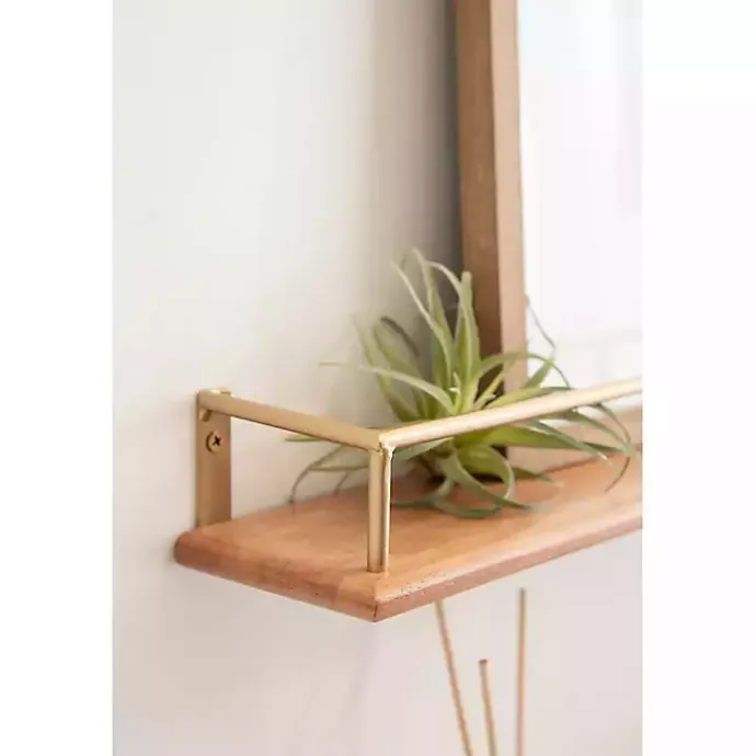 Clearance Kirklands Home Natural & Gold Rectangle Cameron Shelves, Set of 2