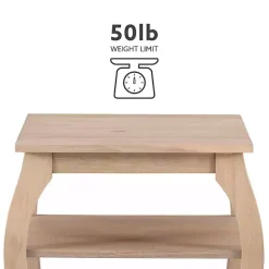 Kirklands Home Natural Prismatic Wood Accent Table Brown