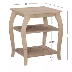 Kirklands Home Natural Prismatic Wood Accent Table Brown