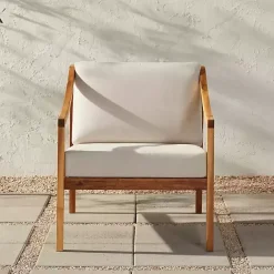 Sale Kirklands Home Natural Acacia Wood Outdoor Club Chair