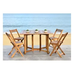 Hot Kirklands Home Natural Acacia Wood 4-pc. Foldable Dining Set