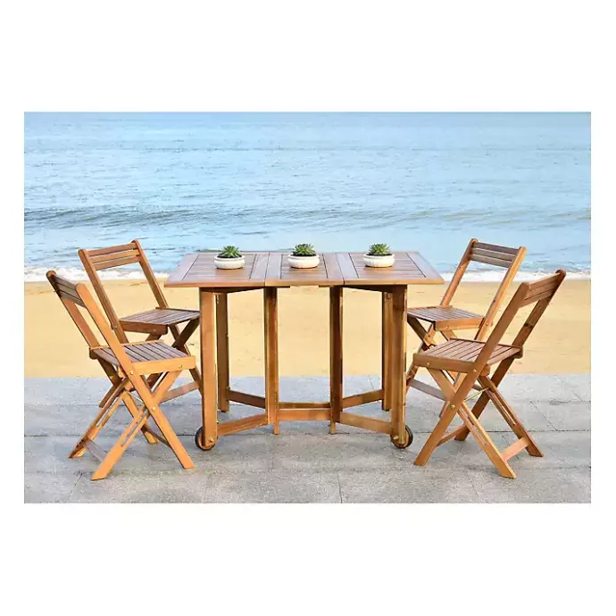 Hot Kirklands Home Natural Acacia Wood 4-pc. Foldable Dining Set