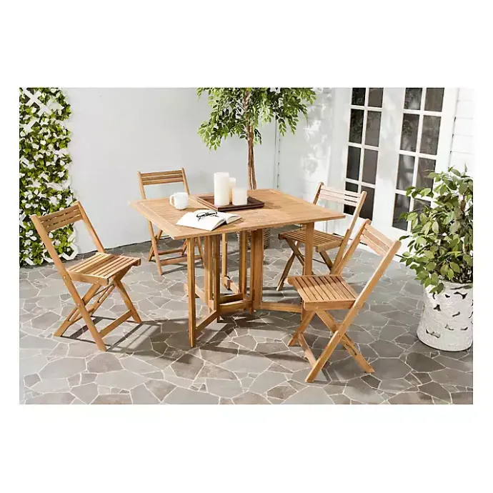 Hot Kirklands Home Natural Acacia Wood 4-pc. Foldable Dining Set
