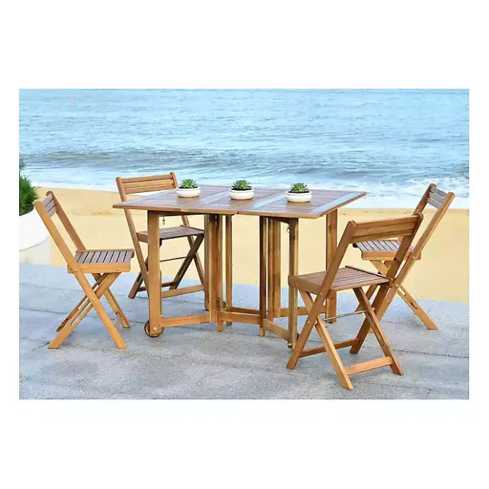 Hot Kirklands Home Natural Acacia Wood 4-pc. Foldable Dining Set
