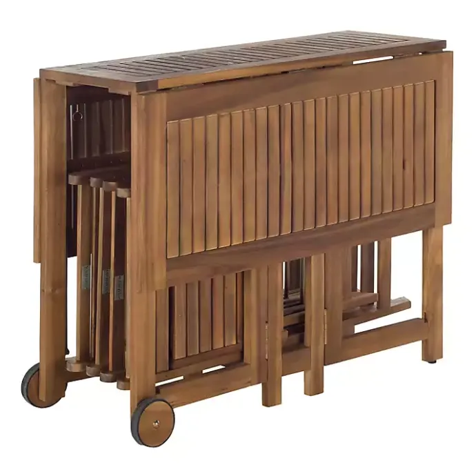 Hot Kirklands Home Natural Acacia Wood 4-pc. Foldable Dining Set