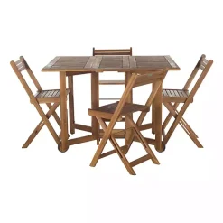 Hot Kirklands Home Natural Acacia Wood 4-pc. Foldable Dining Set