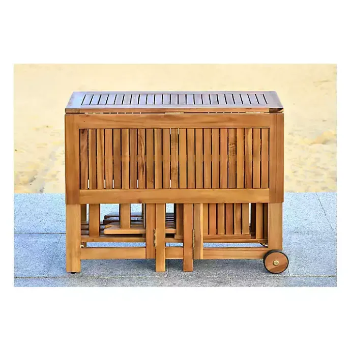 Hot Kirklands Home Natural Acacia Wood 4-pc. Foldable Dining Set