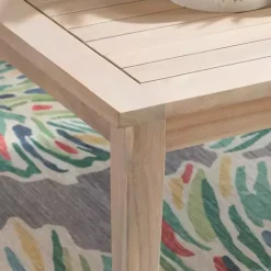 Discount Kirklands Home Natural Acacia Wood Slatted Outdoor Coffee Table Tan