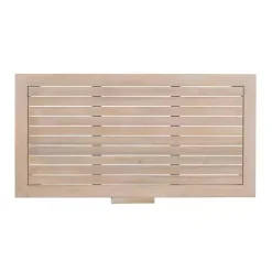 Discount Kirklands Home Natural Acacia Wood Slatted Outdoor Coffee Table Tan