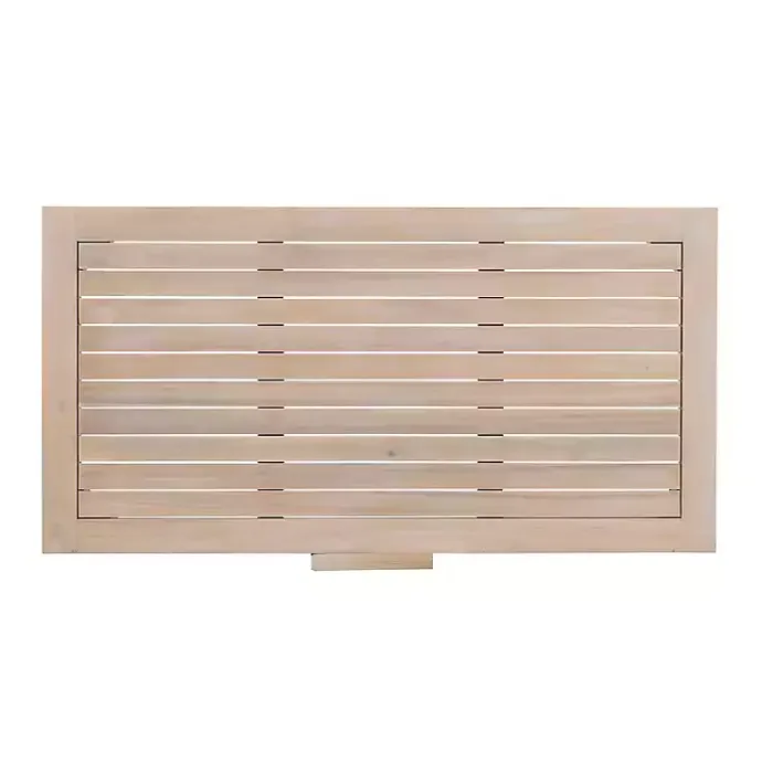 Discount Kirklands Home Natural Acacia Wood Slatted Outdoor Coffee Table Tan