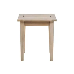 Discount Kirklands Home Natural Acacia Wood Slatted Outdoor Side Table Tan
