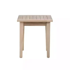 Discount Kirklands Home Natural Acacia Wood Slatted Outdoor Side Table Tan