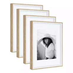 New Kirklands Home Natural and White 4-pc. Gallery Wall Frame Set