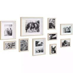 Clearance Kirklands Home Natural and White 10-pc. Gallery Wall Frame Set