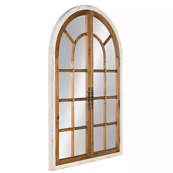 Best Kirklands Home Natural Arched Pane Doors Wall Mirror