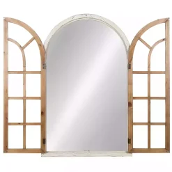 Best Kirklands Home Natural Arched Pane Doors Wall Mirror