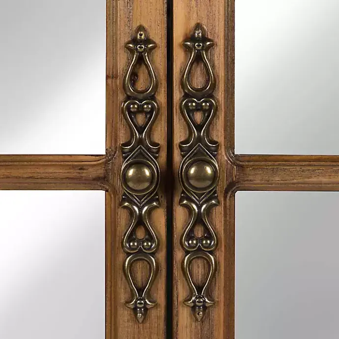 Best Kirklands Home Natural Arched Pane Doors Wall Mirror